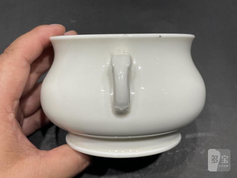 明晚期 德化丁水奇珍款夔龙耳簋式炉 - 图5